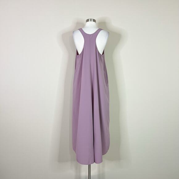 Athleta | Persidio Mauve Flowy Asymmetric High Low Racerback Pocket Midi Dress M - Picture 8 of 11